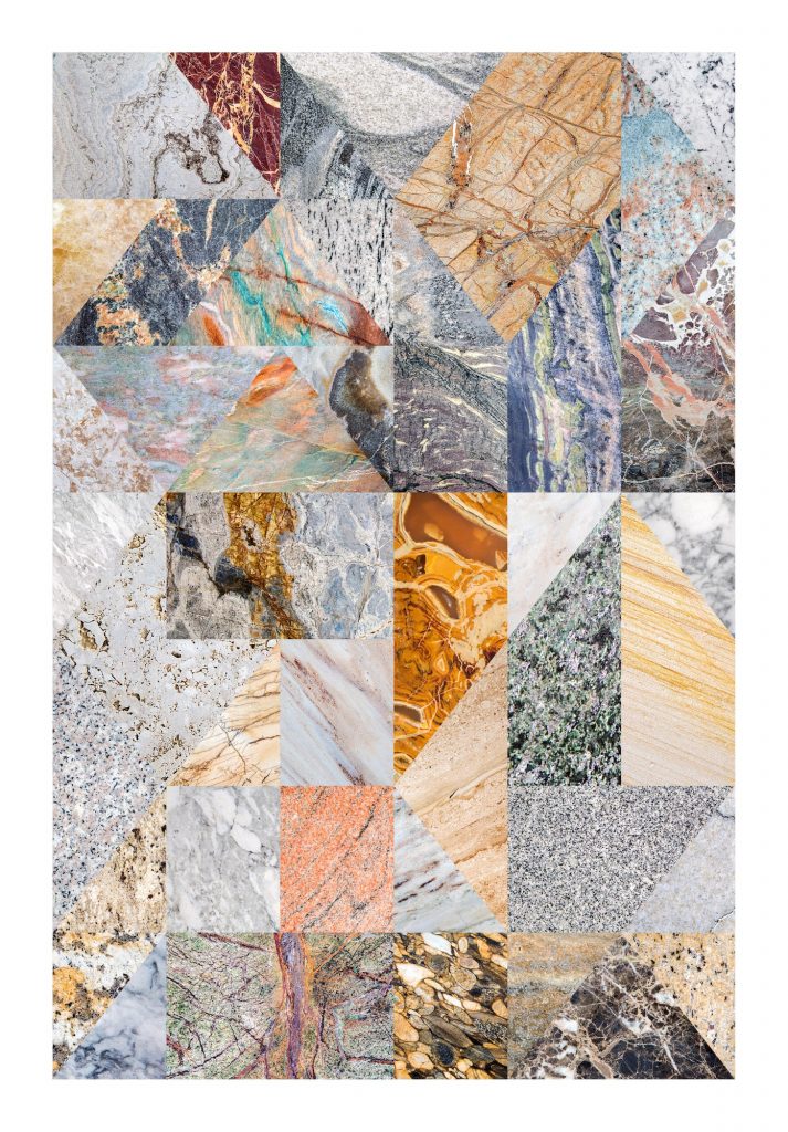 Abstract marble collage